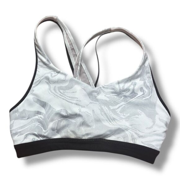 Athleta Gray and Black Sports Bra Racerback Design Sz S - Picture 3 of 8